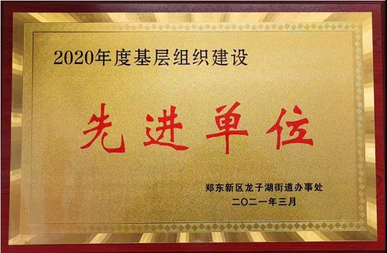 郑州市南平商会党支部荣获郑东新区龙子湖街道党工委“基层组织建设先进单位”(图1)